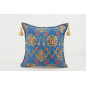 Fabric Pillow,Fabric Pillow 18x18,Navy Blue Topkapi Palace Tulip Pattern Turkish Jacquard Fabric Pillow,Bohemian Throw Pillow Fabric Pillow,Fabric Pillow 18x18,Navy Blue Topkapi Palace Tulip Pattern Turkish Jacquard Fabric Pillow,Bohemian Throw Pillow