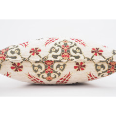 Fabric Pillow,Fabric Pillow 18x18,Beige Topkapi Palace Tulip Pattern Turkish Fabric Pillow Cover,Decorative Pillow ,Throw Pillow