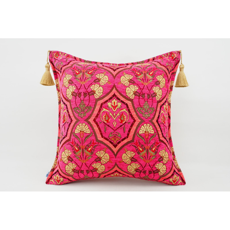 Fabric Pillow,Fabric Pillow 18x18,Mazenda Pink Carnation Pattern Turkish Fabric Pillow Cover,Decorative Accent and Throw Pillow Fabric Pillow,Fabric Pillow 18x18,Mazenda Pink Carnation Pattern Turkish Fabric Pillow Cover,Decorative Accent and Throw Pillow