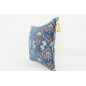 Fabric Pillow, Fabric Pillow 18x18, Navy Blue Carnation Pattern Turkish Fabric Pillow Cover, Decorative Accent and Throw Pillow Fabric Pillow, Fabric Pillow 18x18, Navy Blue Carnation Pattern Turkish Fabric Pillow Cover, Decorative Accent and Throw Pillow