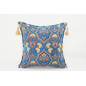 Fabric Pillow, Fabric Pillow 18x18, Navy Blue Carnation Pattern Turkish Fabric Pillow Cover, Decorative Accent and Throw Pillow Fabric Pillow, Fabric Pillow 18x18, Navy Blue Carnation Pattern Turkish Fabric Pillow Cover, Decorative Accent and Throw Pillow