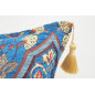 Fabric Pillow, Fabric Pillow 18x18, Navy Blue Carnation Pattern Turkish Fabric Pillow Cover, Decorative Accent and Throw Pillow Fabric Pillow, Fabric Pillow 18x18, Navy Blue Carnation Pattern Turkish Fabric Pillow Cover, Decorative Accent and Throw Pillow