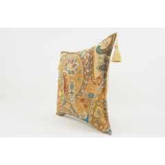 Fabric Pillow, Fabric Pillow 18x18,  Paysley Pattern Turkish Fabric Pillow Cover, Decorative, Accent and Throw Pillow
