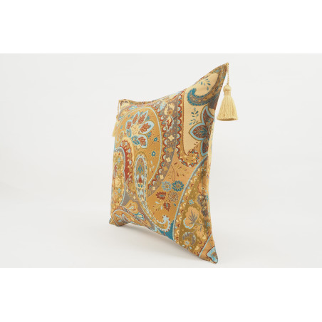 Fabric Pillow, Fabric Pillow 18x18,  Paysley Pattern Turkish Fabric Pillow Cover, Decorative, Accent and Throw Pillow