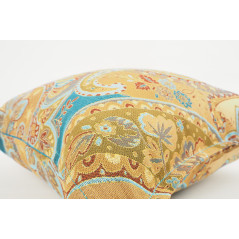 Turkish Fabric Pillow 18x18,Paysley Pattern Decorative Ottoman Fabric Pillow