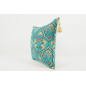 Fabric Pillow, Fabric Pillow 18x18, Turquoise Blue Carnation Pattern Turkish Fabric Pillow Cover, Decorative and Throw Pillow Fabric Pillow, Fabric Pillow 18x18, Turquoise Blue Carnation Pattern Turkish Fabric Pillow Cover, Decorative and Throw Pillow
