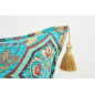 Fabric Pillow, Fabric Pillow 18x18, Turquoise Blue Carnation Pattern Turkish Fabric Pillow Cover, Decorative and Throw Pillow Fabric Pillow, Fabric Pillow 18x18, Turquoise Blue Carnation Pattern Turkish Fabric Pillow Cover, Decorative and Throw Pillow