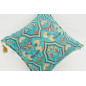 Fabric Pillow, Fabric Pillow 18x18, Turquoise Blue Carnation Pattern Turkish Fabric Pillow Cover, Decorative and Throw Pillow Fabric Pillow, Fabric Pillow 18x18, Turquoise Blue Carnation Pattern Turkish Fabric Pillow Cover, Decorative and Throw Pillow