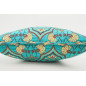 Fabric Pillow, Fabric Pillow 18x18, Turquoise Blue Carnation Pattern Turkish Fabric Pillow Cover, Decorative and Throw Pillow Fabric Pillow, Fabric Pillow 18x18, Turquoise Blue Carnation Pattern Turkish Fabric Pillow Cover, Decorative and Throw Pillow
