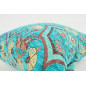 Fabric Pillow, Fabric Pillow 18x18, Turquoise Blue Carnation Pattern Turkish Fabric Pillow Cover, Decorative and Throw Pillow Fabric Pillow, Fabric Pillow 18x18, Turquoise Blue Carnation Pattern Turkish Fabric Pillow Cover, Decorative and Throw Pillow