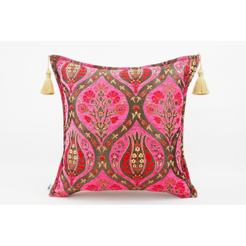 Fabric Pillow, Fabric Pillow 18x18, Mazenda Pink Morocco Pattern Tulip Turkish Fabric Pillow, Decorative Accent and Throw Pillow Fabric Pillow, Fabric Pillow 18x18, Mazenda Pink Morocco Pattern Tulip Turkish Fabric Pillow, Decorative Accent and Throw Pillow