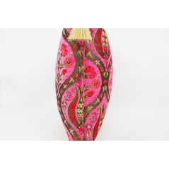 Fabric Pillow, Fabric Pillow 18x18, Mazenda Pink Morocco Pattern Tulip Turkish Fabric Pillow, Decorative Accent and Throw Pillow