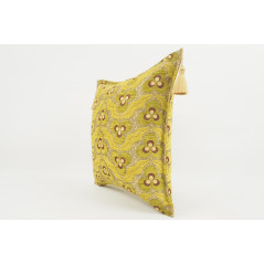Fabric Pillow, Fabric Pillow 18x18, Pistachio Green Tiger Eyes Pattern Turkish Fabric Pillow Cover, Decorative and Throw Pillow