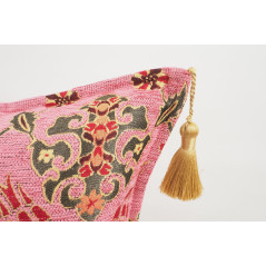 Fabric Pillow,Fabric Pillow 18x18,Pale Pink Topkapi Palace Tulip Pattern Turkish Fabric Pillow,Decorative Pillow,Throw Pillow