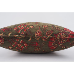 Fabric Pillow,Fabric Pillow 18x18,Moss Green Caucasus Carnation Pattern Turkish Fabric Pillow,Decorative Pillow,Bohemian Pillow