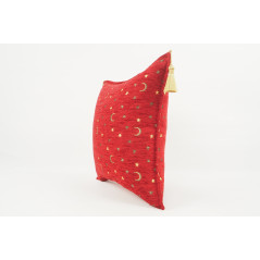 Fabric Pillow, Fabric Pillow 18x18, Red Arabian NIght Pattern Turkish Fabric Pillow Cover, Decorative Accent and Throw Pillow