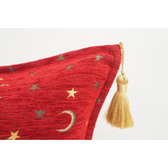 Fabric Pillow, Fabric Pillow 18x18, Red Arabian NIght Pattern Turkish Fabric Pillow Cover, Decorative Accent and Throw Pillow