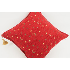 Fabric Pillow, Fabric Pillow 18x18, Red Arabian NIght Pattern Turkish Fabric Pillow Cover, Decorative Accent and Throw Pillow