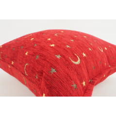 Fabric Pillow, Fabric Pillow 18x18, Red Arabian NIght Pattern Turkish Fabric Pillow Cover, Decorative Accent and Throw Pillow