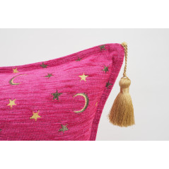 Fabric Pillow,Fabric Pillow 18x18,Mazenda Pink Arabian NIght Pattern Turkish Fabric Pillow Cover,Decorative and Throw Pillow