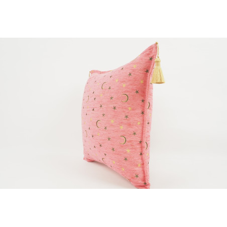 Fabric Pillow,Fabric Pillow 18x18,Pale Pink Arabian NIght Pattern Turkish Fabric Pillow Cover,Decorative Accent and Throw Pillow
