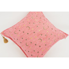 Fabric Pillow, Fabric Pillow 18x18, Pale Pink Arabian NIght Pattern Turkish Fabric Pillow Cover, Decorative Accent and Throw Pil