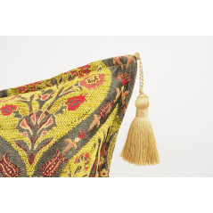 Fabric Pillow,Fabric Pillow 18x18,Pistachio Green Morocco Pattern Tulip Turkish Fabric Pillow,Decorative Accent and Throw Pillow