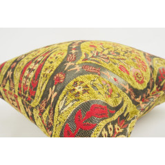 Fabric Pillow,Fabric Pillow 18x18,Pistachio Green Morocco Pattern Tulip Turkish Fabric Pillow,Decorative Accent and Throw Pillow
