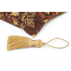 Fabric Pillow, Fabric Pillow 12x20, Brown Carnation Pattern Turkish Fabric Pillow,Decorative Throw Pillow,Bohemian Pillow