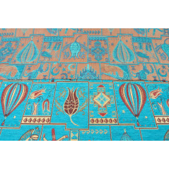 Turkish Upholstery Fabric by the Yard and Meter | Turquoise Blue Dream  Pattern Jacquard Fabric for Sofa Chair,Curtains Fabric