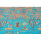 Turkish Upholstery Fabric by the Yard and Meter | Turquoise Blue Dream  Pattern Jacquard Fabric for Sofa Chair,Curtains Fabric