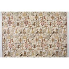 Turkish Upholstery Fabric by the Yard and Meter | Beige Dream Pattern Jacquard Fabric for Sofa Chair,Couch Cover and Curtains