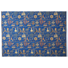 Turkish Upholstery Fabric by the Yard and Meter|Royal Blue Dream Pattern Jacquard Fabric for Sofa Chair,Couch Cover and Curtains
