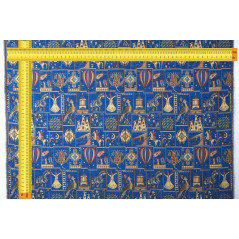 Turkish Upholstery Fabric by the Yard and Meter|Royal Blue Dream Pattern Jacquard Fabric for Sofa Chair,Couch Cover and Curtains