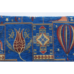 Turkish Upholstery Fabric by the Yard and Meter|Royal Blue Dream Pattern Jacquard Fabric for Sofa Chair,Couch Cover and Curtains