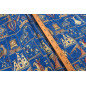 Turkish Upholstery Fabric by the Yard and Meter|Royal Blue Dream Pattern Jacquard Fabric for Sofa Chair,Couch Cover and Curtains