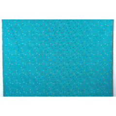 Turkish Upholstery Fabric by the Yard and Meter | Turquoise Blue Arabian Night Pattern Jacquard Fabric for Sofa Chair,Curtains