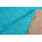 Turkish Upholstery Fabric by the Yard and Meter | Turquoise Blue Arabian Night Pattern Jacquard Fabric for Sofa Chair,Curtains Turkish Upholstery Fabric by the Yard and Meter | Turquoise Blue Arabian Night Pattern Jacquard Fabric for Sofa Chair,Curtains