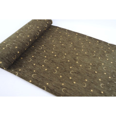Turkish Upholstery Fabric by the Yard and Meter | Moss Green Arabian Night Pattern Jacquard Fabric for Sofa Chair,Curtains