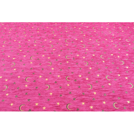 Turkish Upholstery Fabric by the Yard and Meter | Mazenda Pink Arabian Night Pattern Jacquard Fabric for Sofa Chair,Curtains
