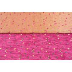 Turkish Upholstery Fabric by the Yard and Meter | Mazenda Pink Arabian Night Pattern Jacquard Fabric for Sofa Chair,Curtains