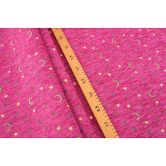 Turkish Upholstery Fabric by the Yard and Meter | Mazenda Pink Arabian Night Pattern Jacquard Fabric for Sofa Chair,Curtains