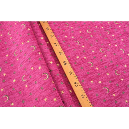 Turkish Upholstery Fabric by the Yard and Meter | Mazenda Pink Arabian Night Pattern Jacquard Fabric for Sofa Chair,Curtains