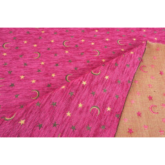 Turkish Upholstery Fabric by the Yard and Meter | Mazenda Pink Arabian Night Pattern Jacquard Fabric for Sofa Chair,Curtains