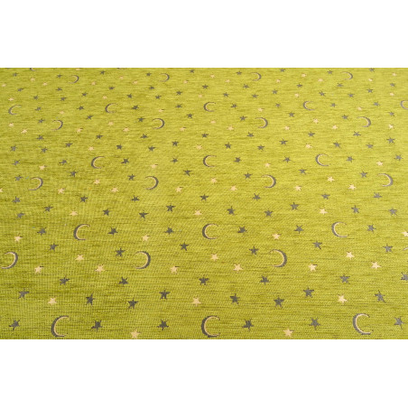 Turkish Upholstery Fabric by the Yard and Meter | Pistachio Green Arabian Night Pattern Jacquard Fabric for Sofa Chair,Curtains