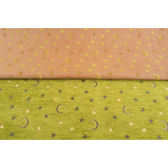 Turkish Upholstery Fabric by the Yard and Meter | Pistachio Green Arabian Night Pattern Jacquard Fabric for Sofa Chair,Curtains