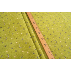Turkish Upholstery Fabric by the Yard and Meter | Pistachio Green Arabian Night Pattern Jacquard Fabric for Sofa Chair,Curtains