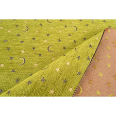 Turkish Upholstery Fabric by the Yard and Meter | Pistachio Green Arabian Night Pattern Jacquard Fabric for Sofa Chair,Curtains