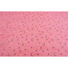 Turkish Upholstery Fabric by the Yard and Meter | Pale Pink Arabian Night Pattern Jacquard Fabric for Sofa Chair,Curtains Fabric