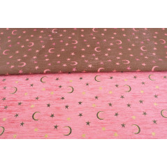 Turkish Upholstery Fabric by the Yard and Meter | Pale Pink Arabian Night Pattern Jacquard Fabric for Sofa Chair,Curtains Fabric
